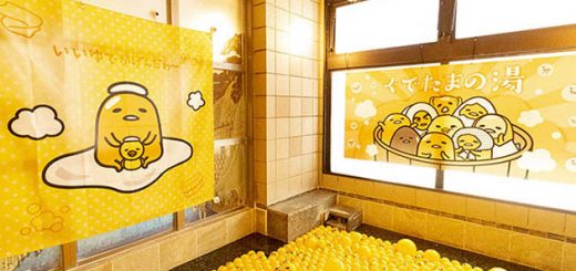 Tokyo: Thư giãn trong bồn tắm bồn tắm Gudetama và Kero Kero Keroppi