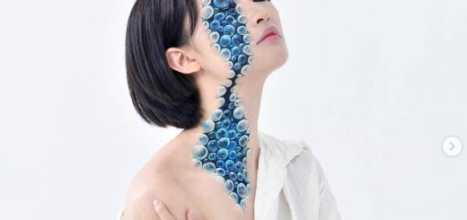 Sốc trước những bức ảnh siêu thực trên cơ thể người của họa sĩ người Nhật
